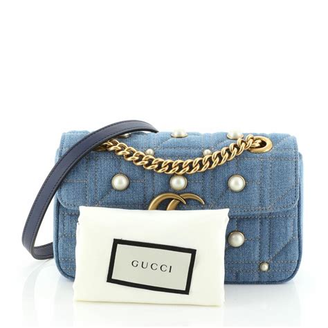 denim.gucci bag|Gucci denim crossbody bag.